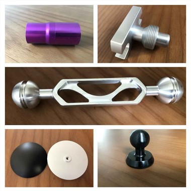 Botão anodizado usinado